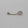 Piercing nombril OR BLANC 18CT 1.74GRS