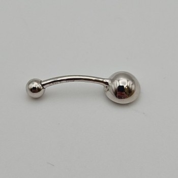 Piercing nombril OR BLANC 18CT 1.74GRS
