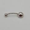 Piercing nombril OR BLANC 18CT 1.74GRS
