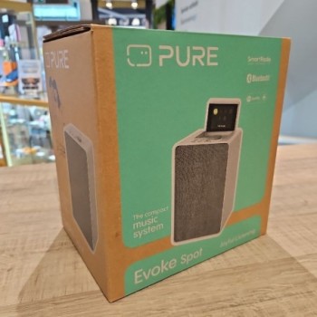 Pure Evoke Spot DAB & Internet Radio with Bluetooth in Cotton White