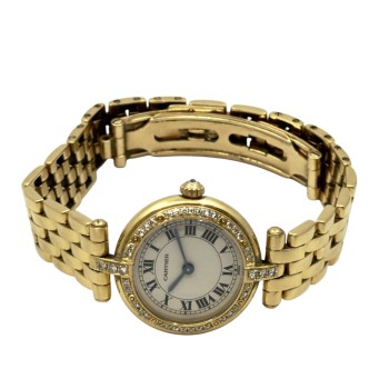 MONTRE CARTIER PANTHERE VENDOME QUARTZ OR 18CTS AVEC DIAMANTS