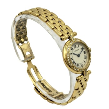MONTRE CARTIER PANTHERE VENDOME QUARTZ OR 18CTS AVEC DIAMANTS