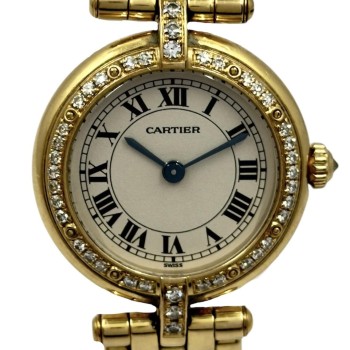 MONTRE CARTIER PANTHERE VENDOME QUARTZ OR 18CTS AVEC DIAMANTS