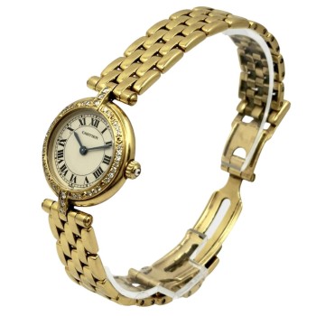 MONTRE CARTIER PANTHERE VENDOME QUARTZ OR 18CTS AVEC DIAMANTS