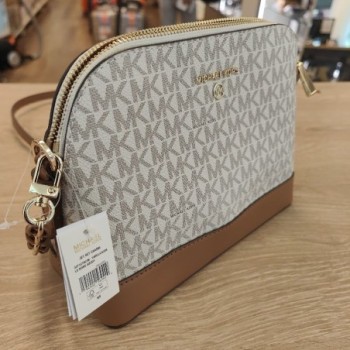 SAC BANDOULIERE MICHAEL KORS IMPRIME BEIGE MARRON