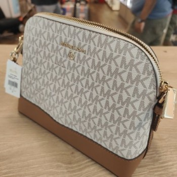 SAC BANDOULIERE MICHAEL KORS IMPRIME BEIGE MARRON