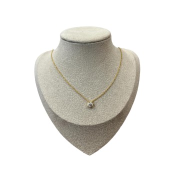 COLLIER EN OR JAUNE 18CTS AVEC DIAMANT 0.35 ENVIRON VVS1