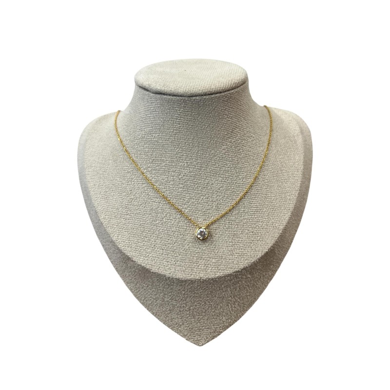 COLLIER EN OR JAUNE 18CTS AVEC DIAMANT 0.35 ENVIRON VVS1