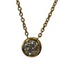 COLLIER EN OR JAUNE 18CTS AVEC DIAMANT 0.35 ENVIRON VVS1