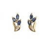 BOUCLES D'OREILLES OR JAUNE 18CT 1.34GR SAPHIR DMT 1,2 CM