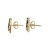 BOUCLES D'OREILLES OR JAUNE 18CT 1.34GR SAPHIR DMT 1,2 CM