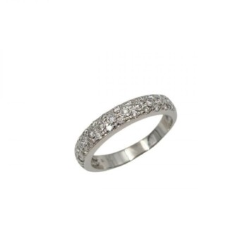 BAGUE OR BLANC 18K 3.07GR DTS T52