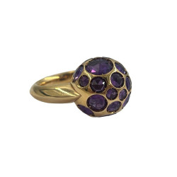 BAGUE POMELLATO HAREM OR ROSE 18K 17.57GRS