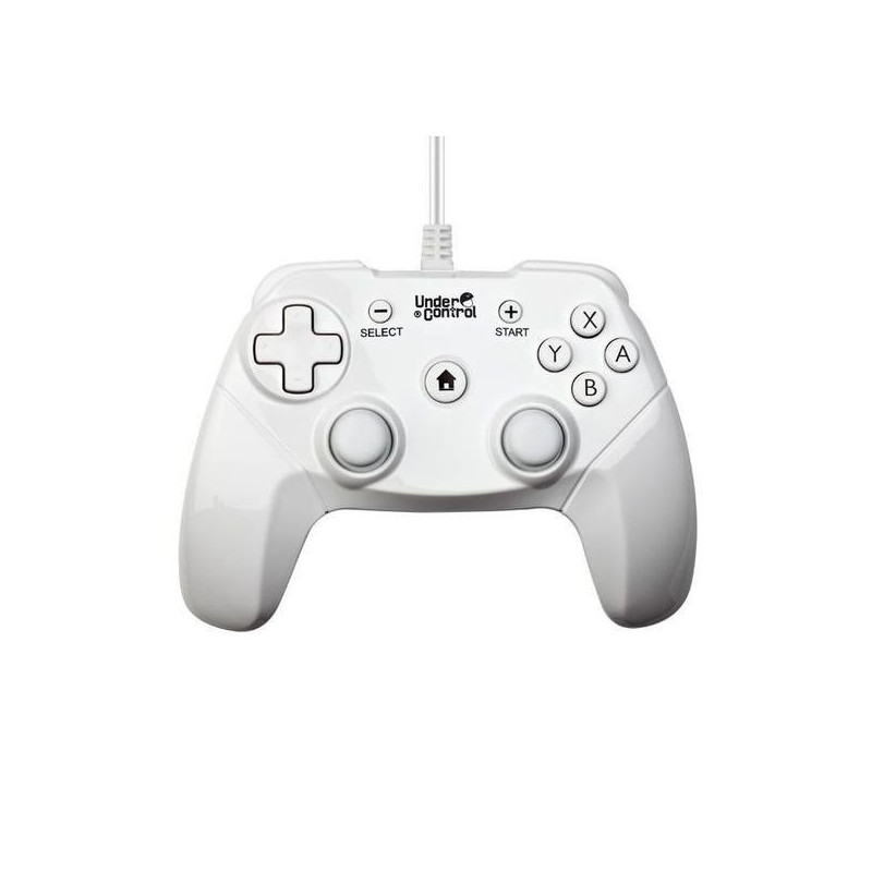 MANETTE FILAIRE WIIU WII U COMPATIBLE UNDER C BLANC