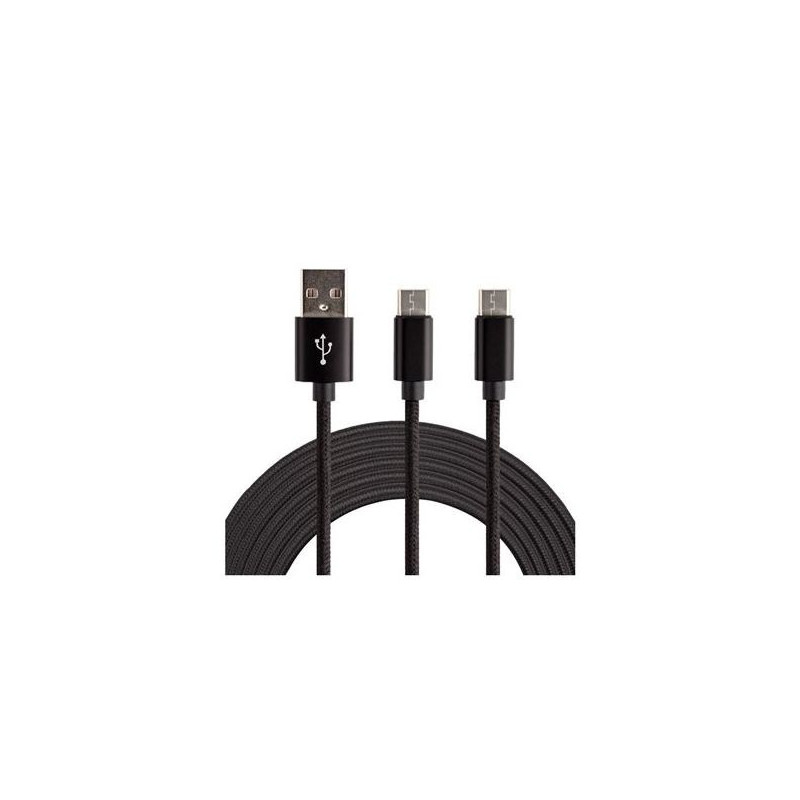 E-SPORT - CABLE DE CHARGE 2 MANETTES TYPE C - 2 M COMPATIBLE PS5