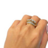 BAGUE OR 18K + DIAMANTS 9.9GR T63