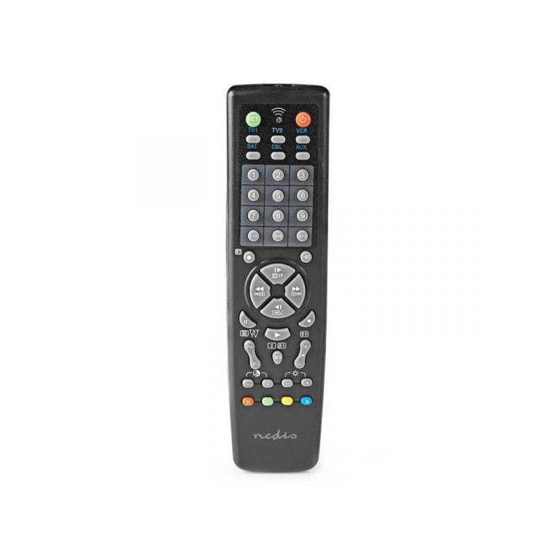 UNIVERSAL REMOTE CONTROL 10 IN 1 UNIVERSAL REMOTE CONTROL PREPROGRAMMED FOR TV VCR SAT AND DVD.