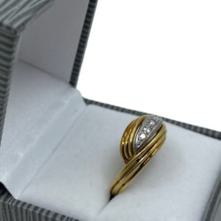 BAGUE OR 18K 4.8GR + BRILLIANTS