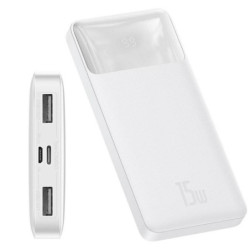 BASEUS BIPOW 10000MAH 15W - WHITE POWERBANK - BIA?Y - 10000 MAH