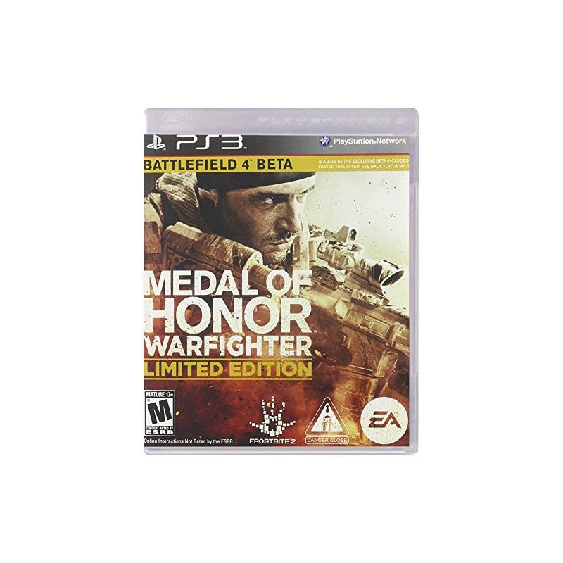 MEDAL OF HONOR MEDAL OF HONOR WARFIGHTER PS3 (LIMITED EDITION) W BATTLEFIELD 4 BETA & MORE SOFTWARE_GAMES