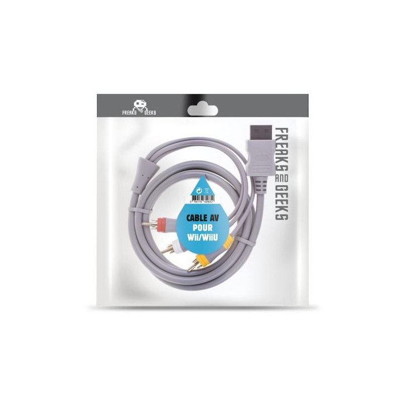 CABLE VIDEO  AV GRIS POUR NINTENDO WII WII U