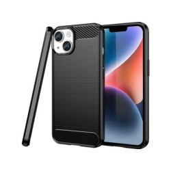 COVERON FOR APPLE IPHONE 15 PLUS PHONE CASE  SLIM LIGHTWEIGHT TPU MINIMAL COVER CARBON FIBER  BLACK