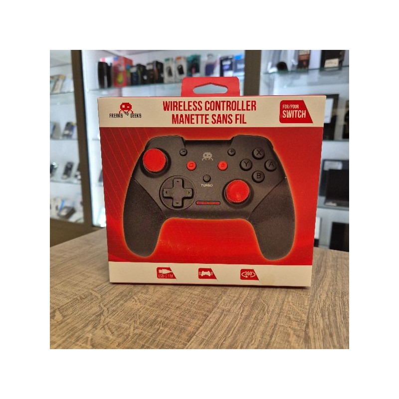 MANETTE SANS FIL SWITCH ROUGE NOIR