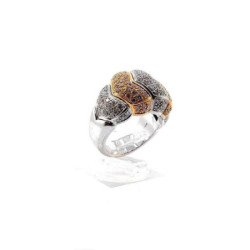 BAGUE DEUX ORS 18K DIAMANTS 17.06G T. 55