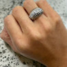 BAGUE OR BLANC 18K DIAM 10.60 T49