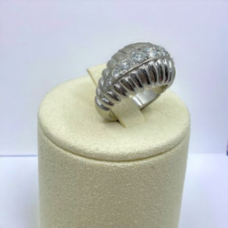 BAGUE OR BLANC 18K DIAM 10.60 T49