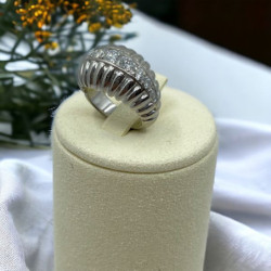 BAGUE OR BLANC 18K DIAM 10.60 T49