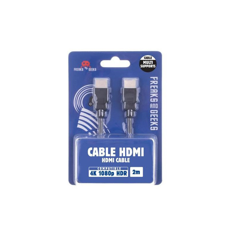 CABLE FREAKS AND GEEKS HDMI ETHERNET 1.4 1.8 M NOIR POUR PS3 ET XBOX 360