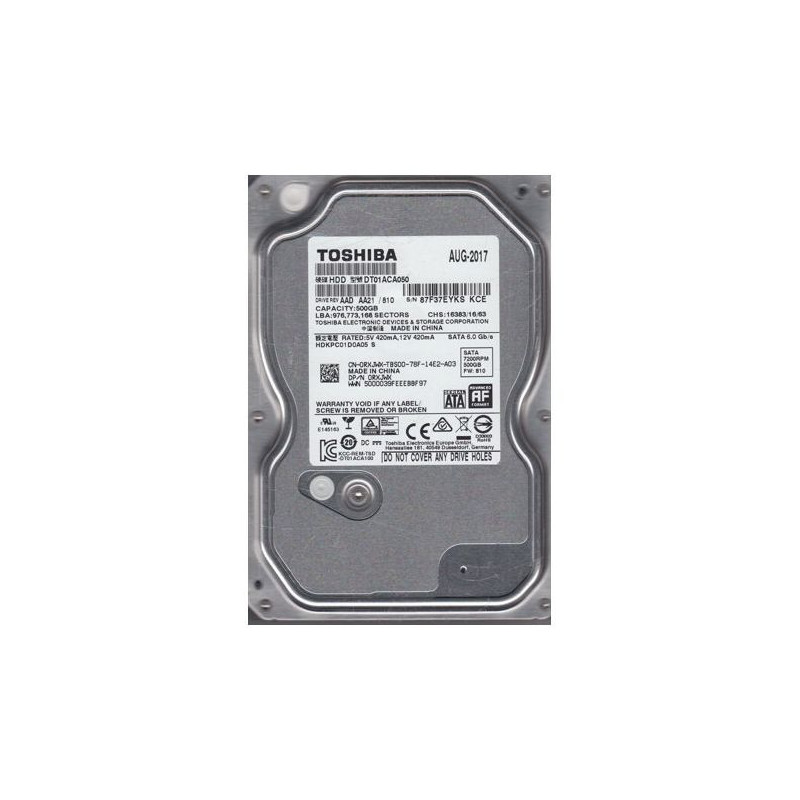 DISQUE DUR 3,5P TOSHIBA DT01ACA050C500GB SATA