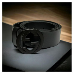 CEINTURE GUCCI EN CUIRR GG  BLACK