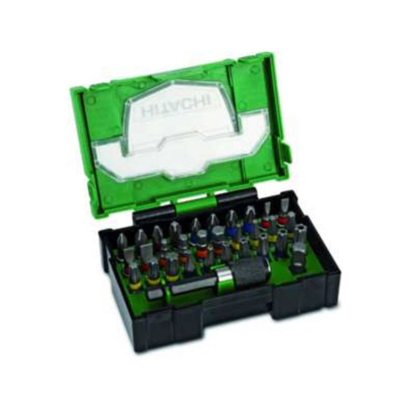 HITACHI SCREWDRIVER BIT SET (32 PIECE) IN PLASTIC STORAGE BOX