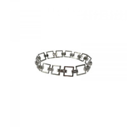 BRACELET OR BLANC + DMTS 18K 13.15GRS