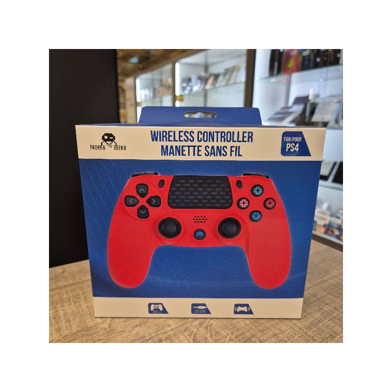 MANETTE SANS FIL ROUGE FREAKS GEEKS PS4