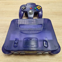 CONSOLE NINTENDO N64 VIOLETTE TRANSPARENTE + MANETTE