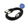 POWER ACOUSTICS CAB 2118 - CABLE 3M - XLR 3 PIN FEMELLE - XLR 3 PIN MALE