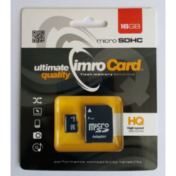 CARTE MEMOIRE MICRO SD 16 GB MICROSDHC ET ADAPTATEUR