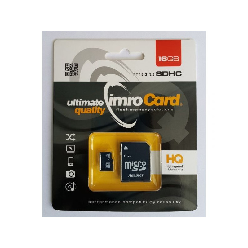 CARTE MEMOIRE MICRO SD 16 GB MICROSDHC ET ADAPTATEUR