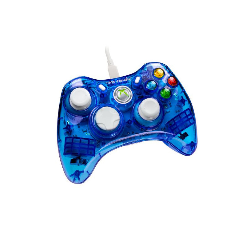 PDP ROCK CANDY WIRED CONTROLLER FOR XBOX 360  BLUEBERRY BOOM