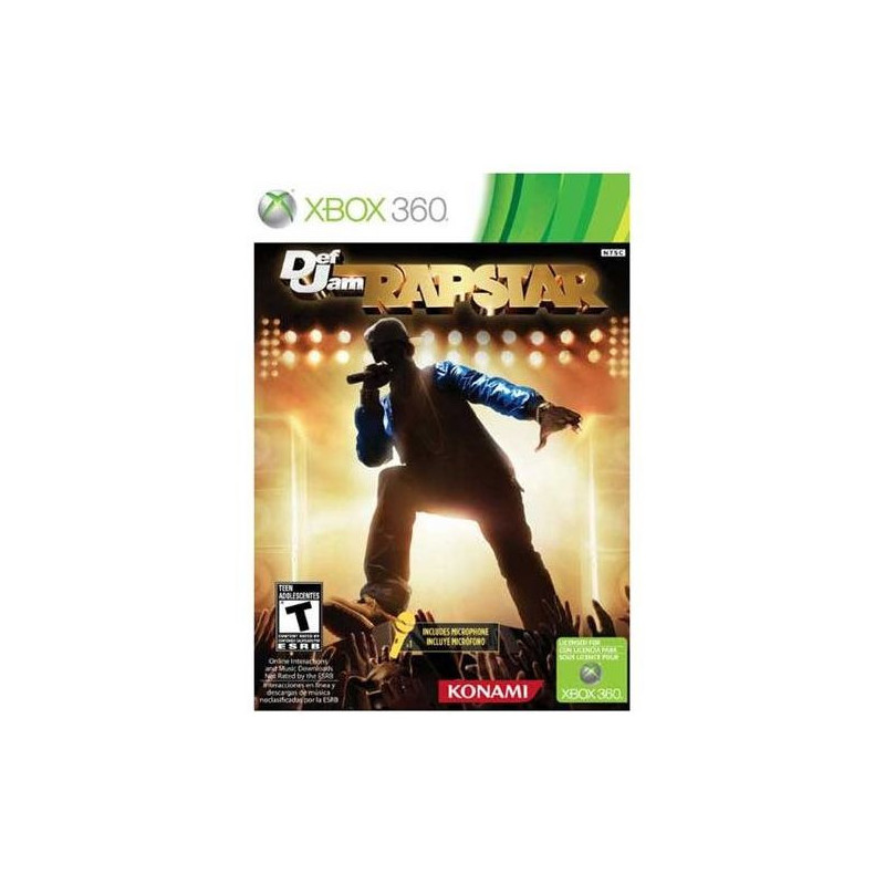 DEF JAM RAPSTAR BUNDLE W/WIRED MIC  KONAMI  XBOX 360  083717251132