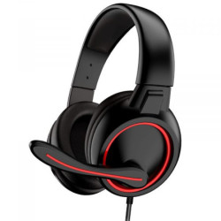 CASCOS GAMING MICROFONO ADVANCE GTA 210 - NEGRO/ROJO