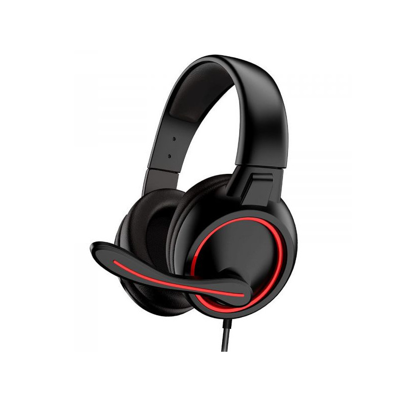 CASCOS GAMING MICROFONO ADVANCE GTA 210 - NEGRO/ROJO