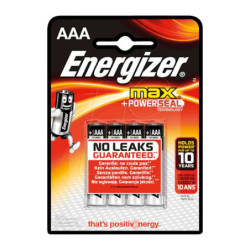 ENERGIZER MAX AAA BATTERIES - PACK OF 4