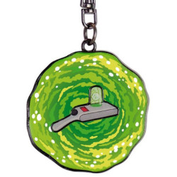 PORTE CLES RICK AND MORTY PORTAL GUN KEYRING PENDANT MULTICOLOUR