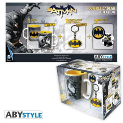 DC COMICS - MUG + KEYCHAINS + BADGES BATMAN GIFT BOX