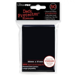 POCHETTES X 50 PROTECTION CARTE NOIR