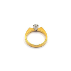 SOLITAIRE OR JAUNE 18K 4.89G DIAMANT 0.54CT